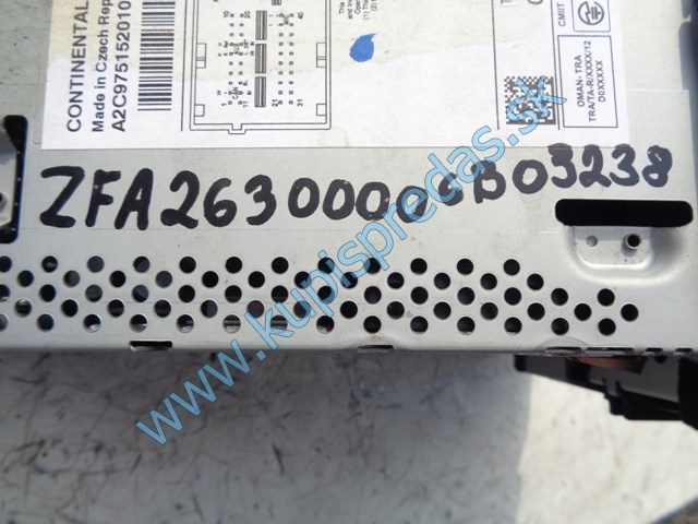 autorádio na fiat doblo 2 lift, 07356340010, 